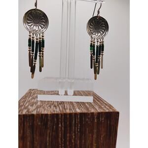 TK Emerson Fan Concho & Malachite Earrings